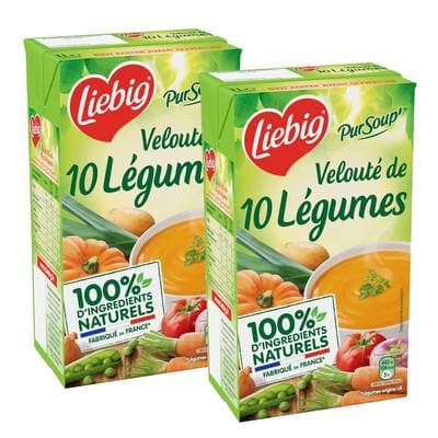 Liebig Soupe Velouté de 10 légumes, Lot de 2x1L