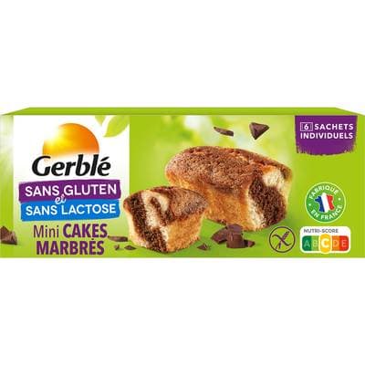 Gerblé Sans Gluten Sans Lactose Mini cakes marbrés sans gluten et sans lactose, 200g