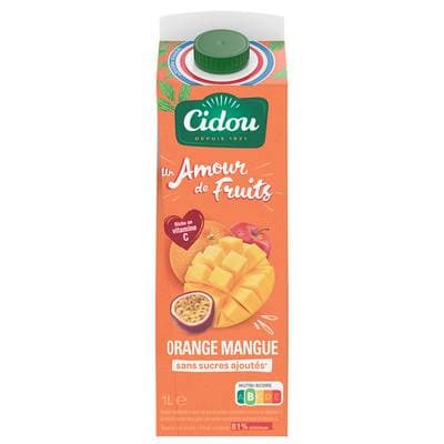 Cidou Nectar orange mangue sans sucres ajoutés, 1L