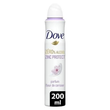 Dove Déodorant spray compressé Zinc Protect Fleur de cerisier 0% Alcool, 200ml