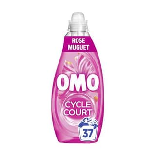 Omo Lessive Liquide Cycle Court Parfum Rose Muguet, 1,48L