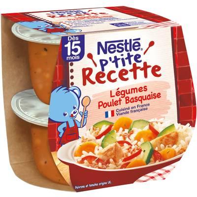 Nestlé - P'tite Recette - Poulet Basquaise Bol Bébé Dès 15 mois