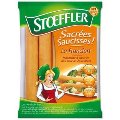Stoeffler Saucisses de Francfort, 6 saucisses - 240g