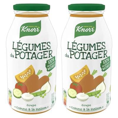 Knorr Soupe légumes du potager- Comme à la maison, Lot de 2x45cl