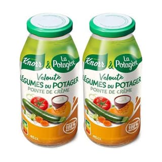 Knorr & La Potagère Soupe légumes du potager- Comme à la maison en bouteille, Lot de 2x45cl