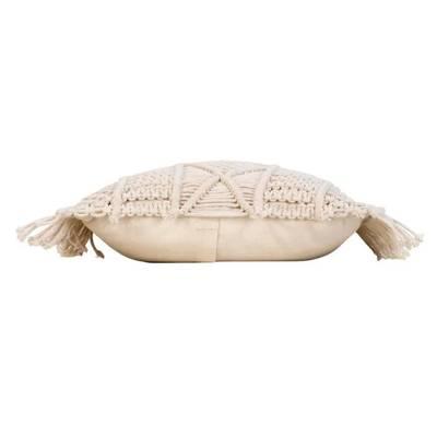 3574386099554 - Douceur D Interieur - Coussin Déco à Franges macralina Beige
