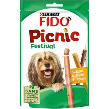 Purina - Fido Sticks Picnic Festival - Récompense pour chien x15, 126g