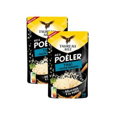 Taureau Ailé Riz à Poêler Thai Nature Façon Bangkok, Lot de 2x375g