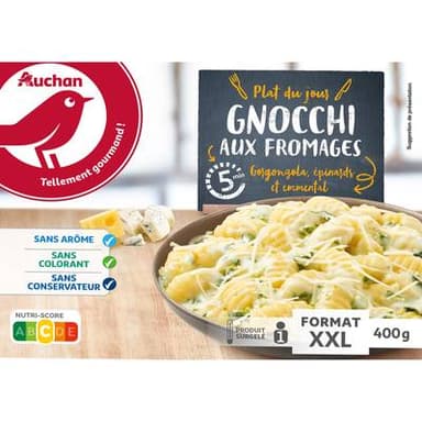 Auchan Gnocchi aux fromages, 400g