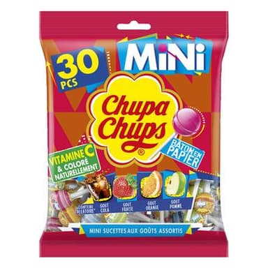 Chupa Chups Mini Sucettes aux Fruits, 30 sucettes - 180g