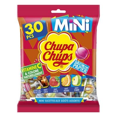 Chupa Chups Mini Sucettes aux Fruits, 30 sucettes - 180g
