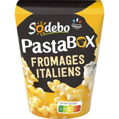 Sodebo Pasta Box Pâtes Fraîches aux Fromages Italiens, 330g