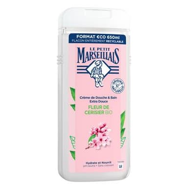 Le Petit Marseillais Crème de douche & bain Extra Douce Fleur de Cerisier BIO, 650ml