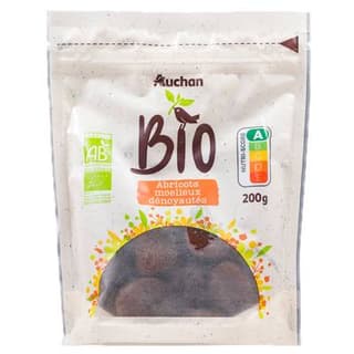 Auchan BIO Abricots Moelleux Dénoyautés, Bio, 200g