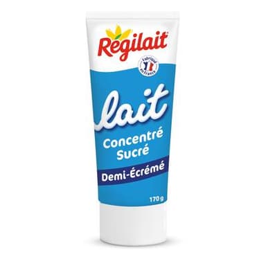 Régilait Lait concentré sucré demi écrémé en tube, 170g
