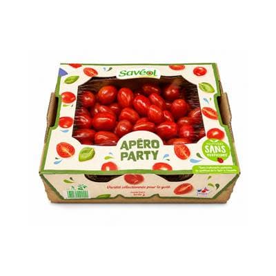 Saveol Tomate cerise allongée, Barquette Format Familial de 1 kilo