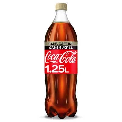 Coca-Cola Sans caféine, sans sucres, 1,25L