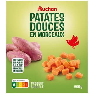 Auchan Patates douces en morceaux, 600g