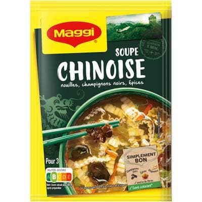 Maggi Soupe chinoise- Nouilles, Champignons noirs, Epices déshydratée, 60g