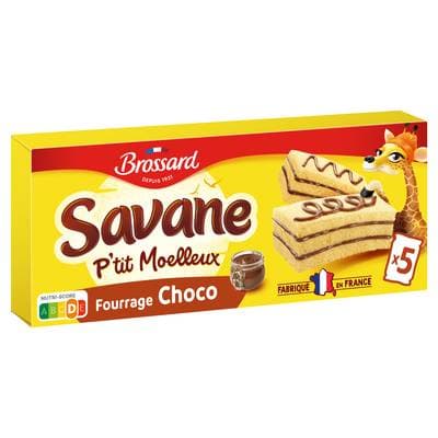 Savane Gâteaux fourrés au chocolat Ptit Moelleux, 5 gâteaux - 135g