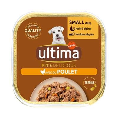 Affinity - Ultima Barquette Terrine Poulet pour petit Chien, 150g