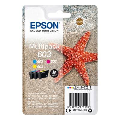 Epson Cartouches d'encre couleurs - Etoile de mer 603, 3  cartouches
