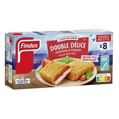 Findus Double délice de colin sauvage MSC pané à la tomate, 8X75g