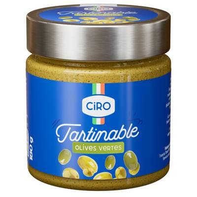 Ciro Tartinable Olives Vertes en bocal, 180g