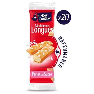 Ker Cadélac Madeleines Longues Perles de Sucre, 220g