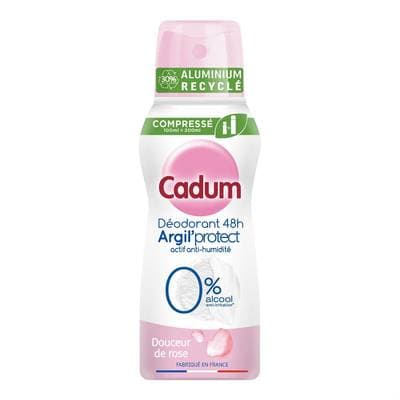 Cadum Déodorant Argil Protect Douceur de Rose 48H, 100ml