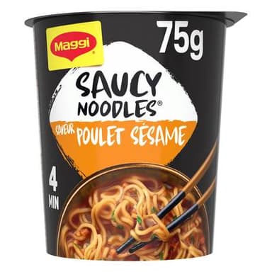 Maggi Nouille instantanée japonaise saveur poulet sésame Saucy Noodles en Cup, 75g