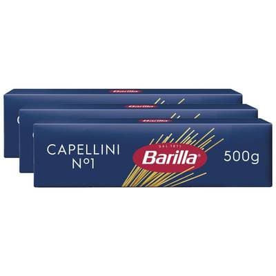 Barilla Pâtes Capellini N°1, Lot de 3x500g