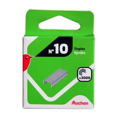Auchan Boîte d'agrafes n°10, 2000 agrafes