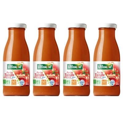 Vitamont Mini pur jus tomate de marmande Bio, Lot de 4x25cl