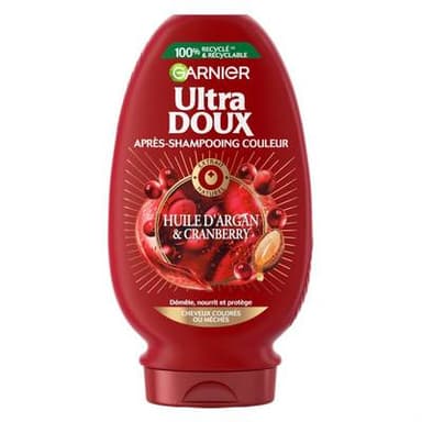 Garnier - Ultra Doux Après-Shampooing à l'Huile d'Argan et Cranberry, 200ml