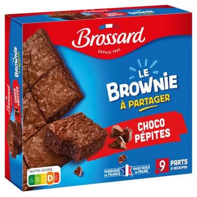 Brossard Brownie à Partager aux Pépite de Chocolat, 285g