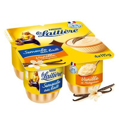 La laitière - Semoule au lait saveur vanille