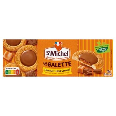 St Michel Galettes fourrées au chocolat au lait et caramel, 98g
