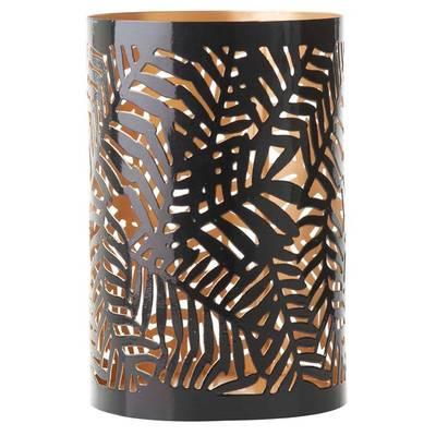 3065874327155 - Devineau - Photophore tropical métal noir intérieur or