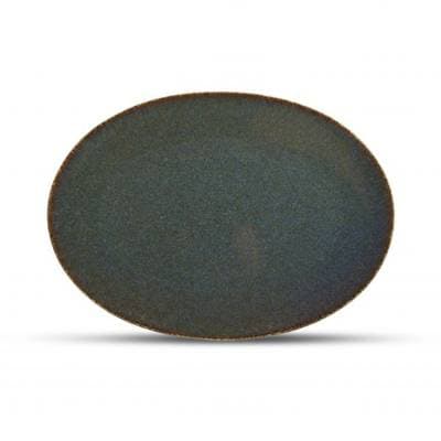 BonBistro Assiette plate vert Cirro, 30x21 cm