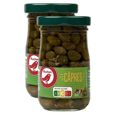 Auchan Câpres en bocal, Lot de 2x60g