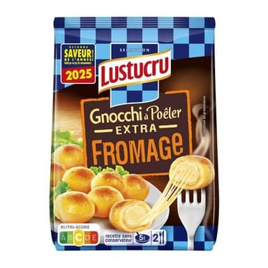 Lustucru Gnocchi à Poêler Extra Fromage, 300g