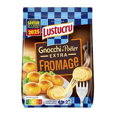 Lustucru Gnocchi à Poêler Extra Fromage, 300g