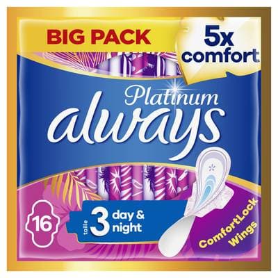 Always Serviettes Hygiéniques avec Ailettes, 16 serviettes