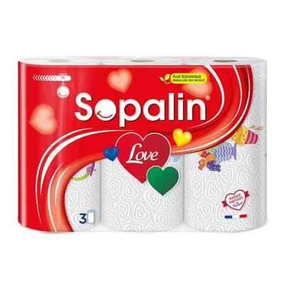 Sopalin Essuie tout Love, 3 pièces