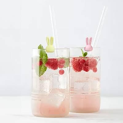 5404035709955 - Dotz - Set de 6 marqueurs de verre en silicone lapin 