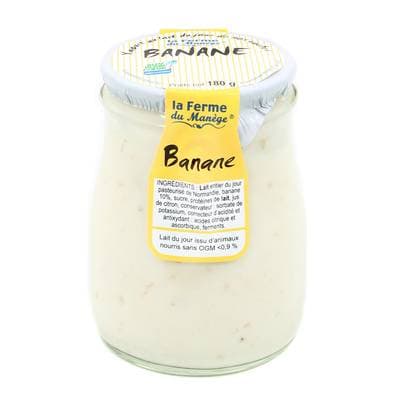 La Ferme du manège Yaourt Banane au lait entier, 180g
