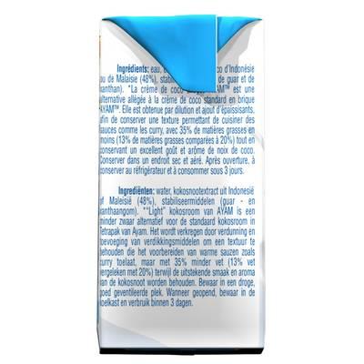 9556041610056 - Ayam - Crème de coco allégée -35% MG