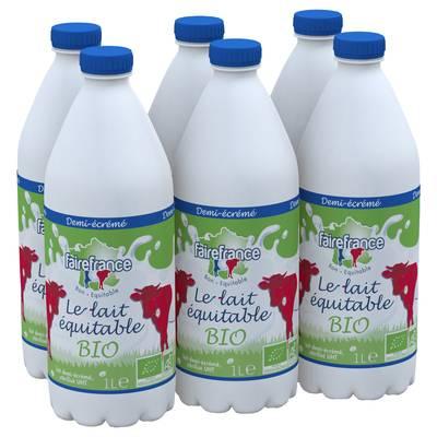 3700819800156 - Faire France - Lait Equitable Bio 1/2 écrémé