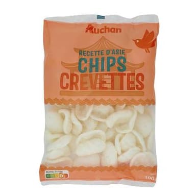 Auchan Chips de Crevettes, 100g